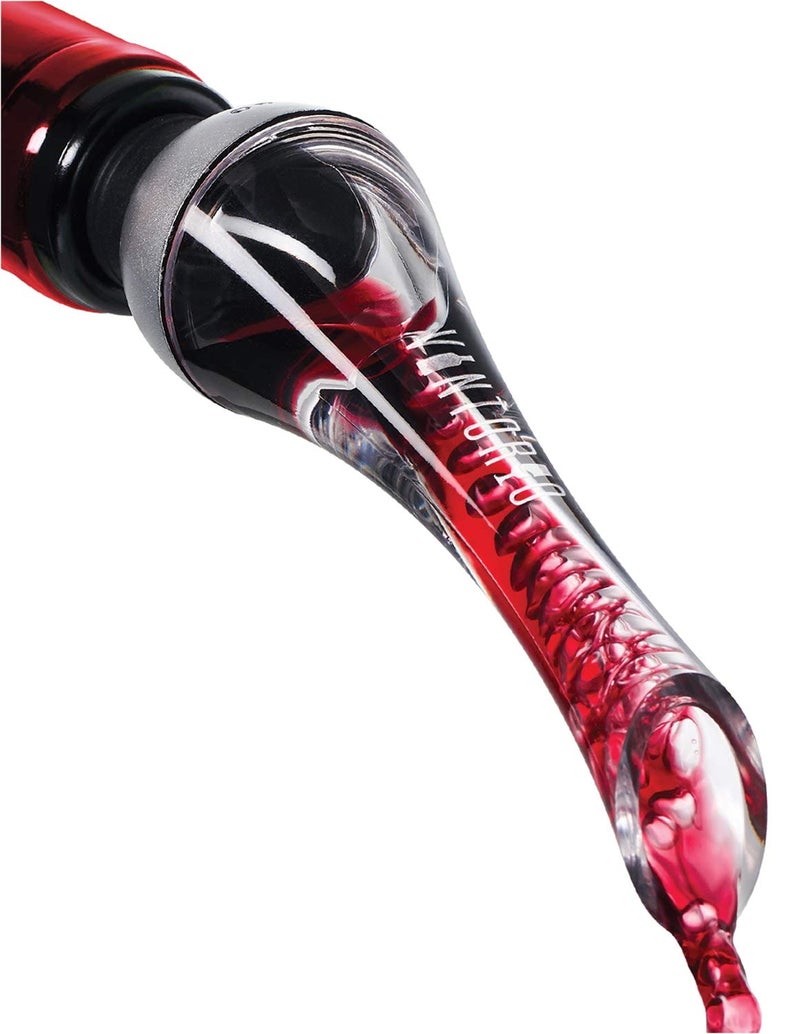 Vintorio Wine Aerator Pourer - Premium Aerating Pourer and Decanter Spout (Silver) - Image 1